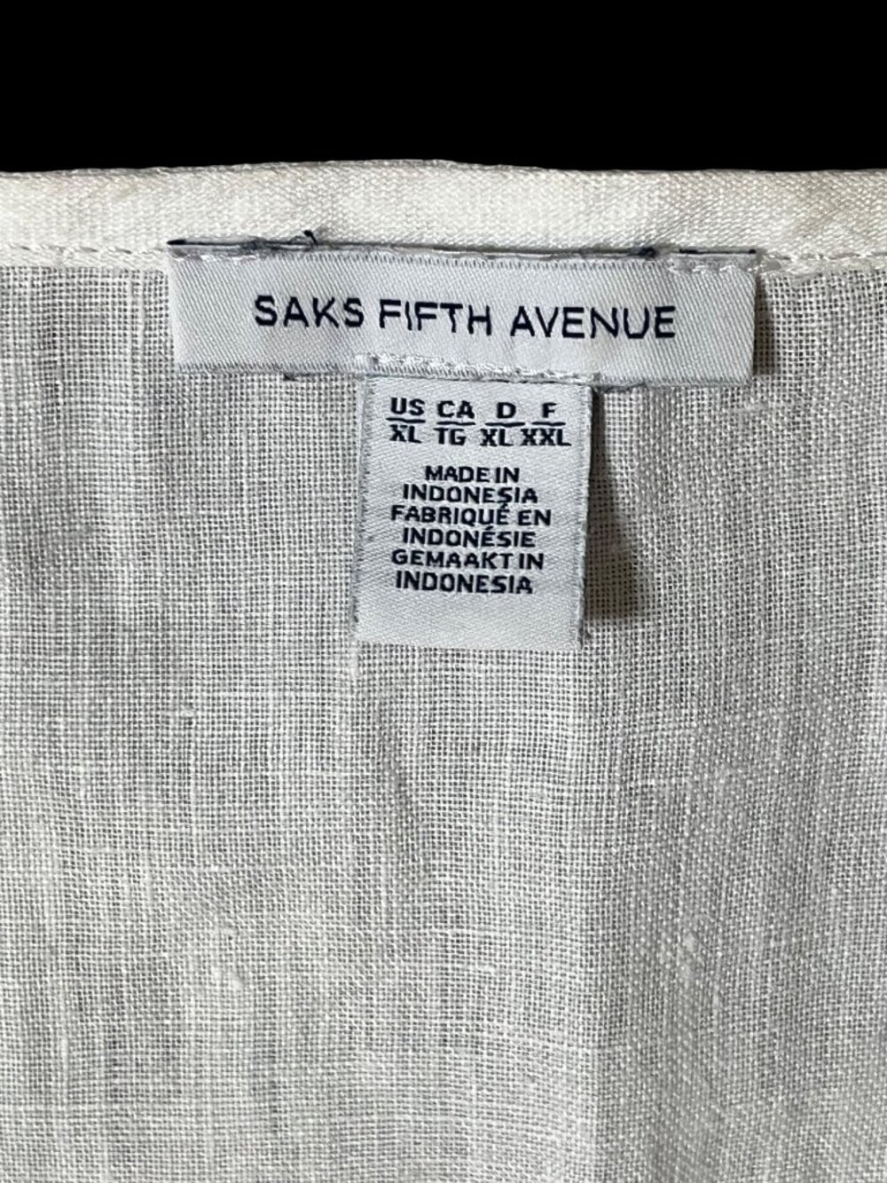 Saks Fifth Avenue White Linen High-Low Tank Top Womens XL - Picture 5 of 6
